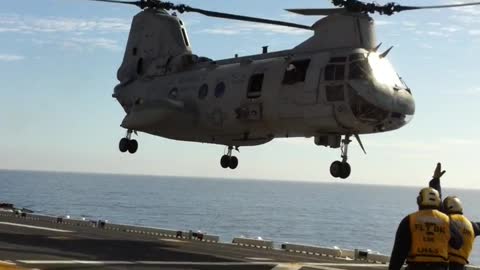 CH-46E Launch from deck