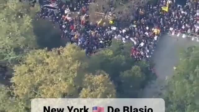 Massive Protest At DeBlasio's Place Against J4b Mandates