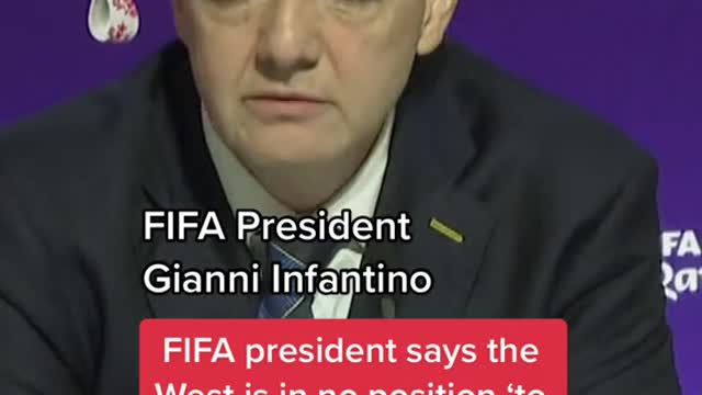 FIFA president says the West is in no position to give moral lessons