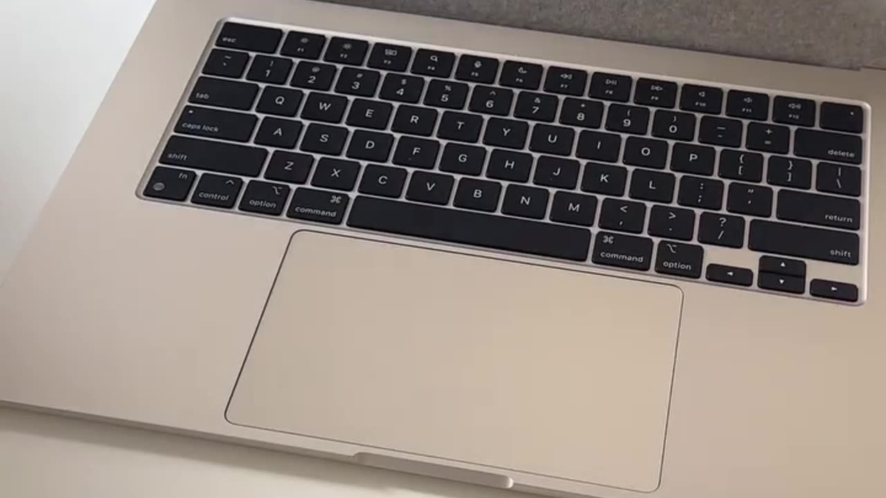 The unboxing of brand new Macbook