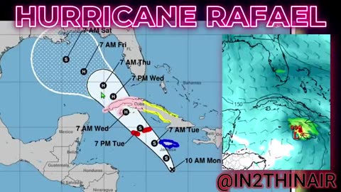 Hurricane RAFAEL Heads to GULF As SOUTHEAST Is SPRAYED Hard!