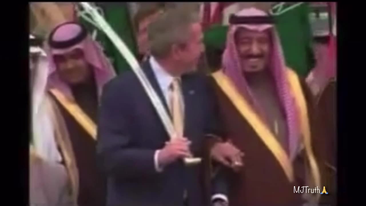 DID U KNOW GEORGE BUSH ALSO RECEIVED A CEREMONIAL SWORD DANCE IN SAUDI ARABIA?