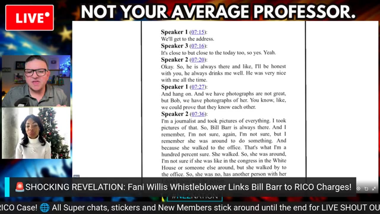 Breaking- Fani Willis Whistleblower Links Bill Barr As Architect Of Fulton County Rico Case!! Dec 15