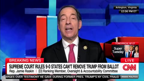 Rep. Jamie Raskin Announces He is Working to "revive legislation" to Force Trump Off The Ballot