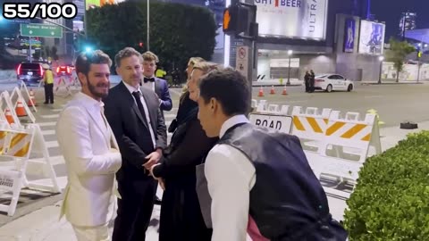 Hugging 100 world's top celebrities