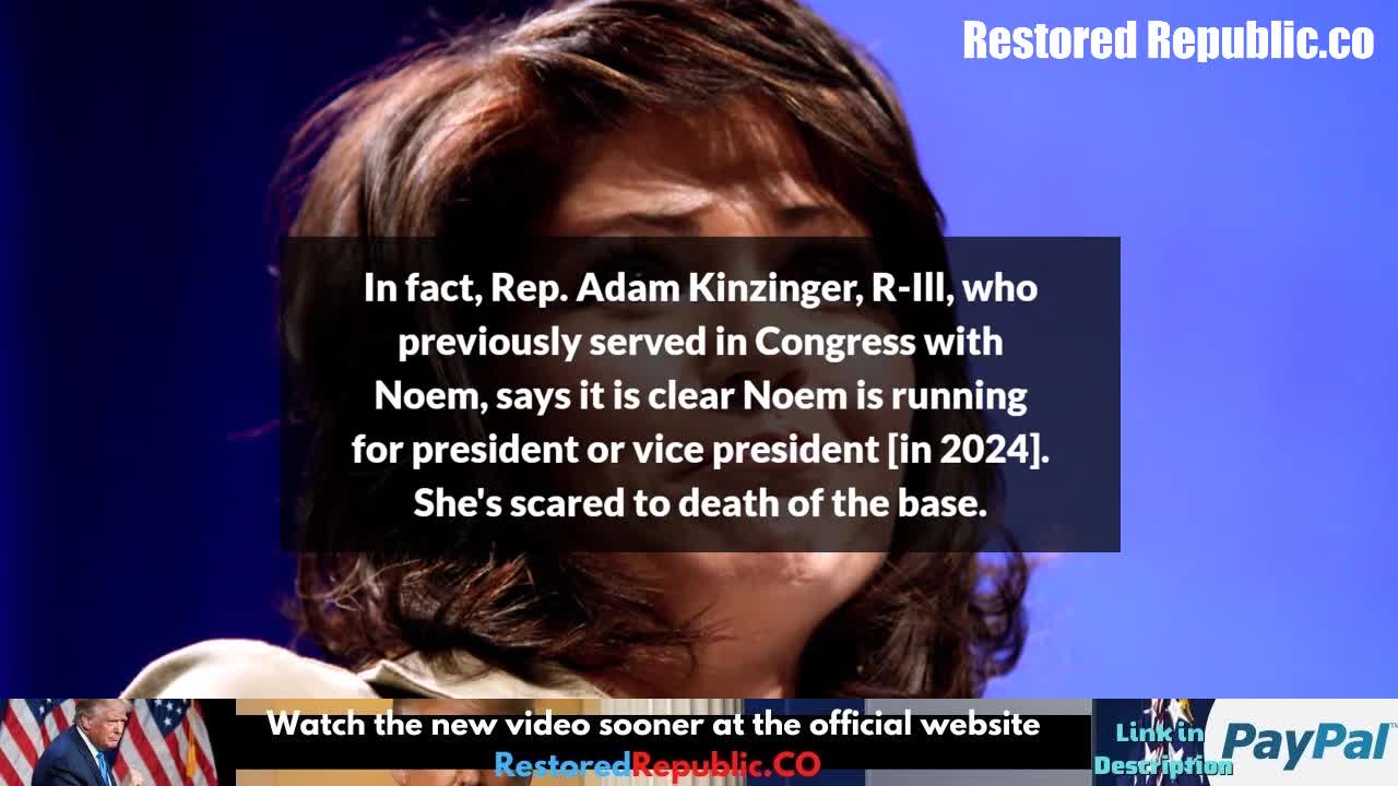 Gov. Noem: I'd Be 'Shocked' If Trump Picked Me as Running Mate