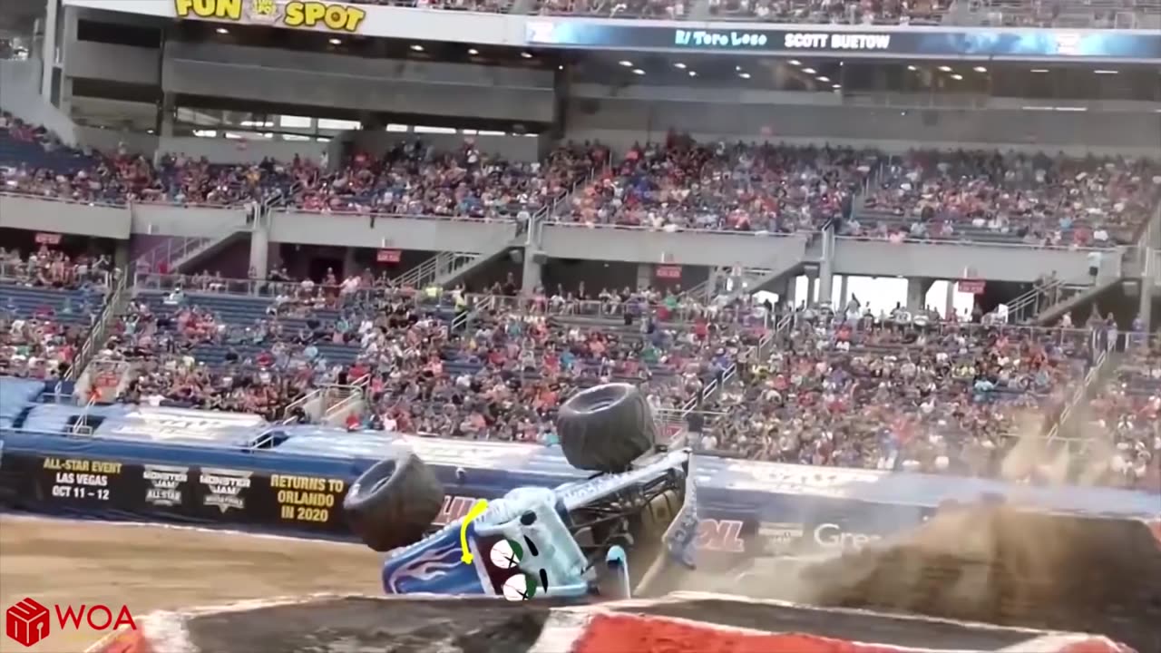 Crazy Monster Truck Freestyle Moments 2 Monster Jam highlight Craziest Crashes