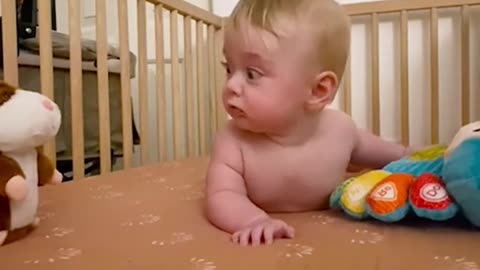 Babies reaction after watching toys