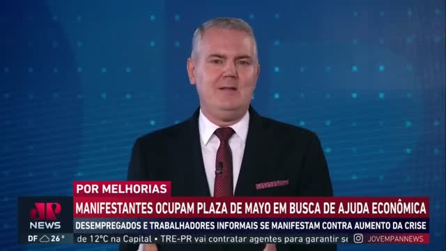 Manifestantes se reúnem na Argentina para pedir por melhores condições de trabalho