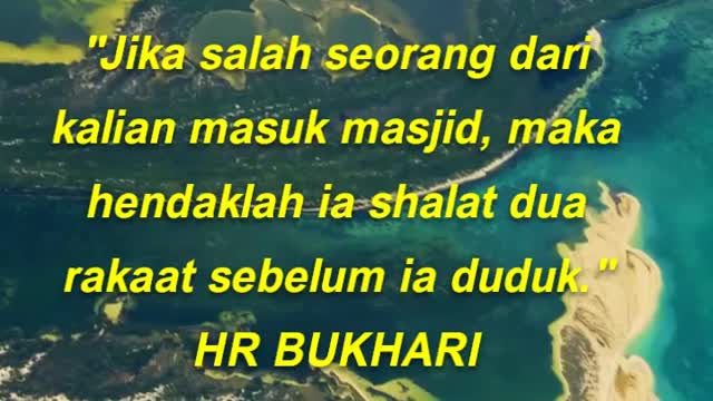 Jika salah seorang dari kalian masuk masjid, maka hendaklah ia shalat dua rakaat