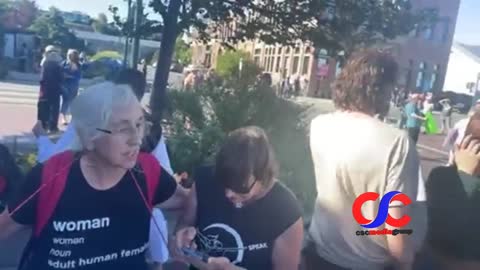 Far Left Protester Shows His Instability At Port Townsend Protest Against Women's Rights