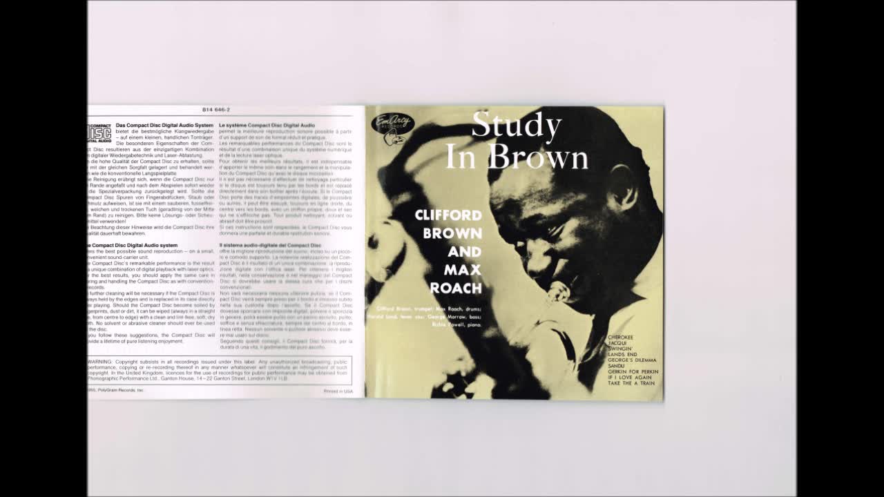 Study In Brown Clifford Brown and Max Roach