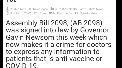 Gavin Newsom Signed Bill AB 2098