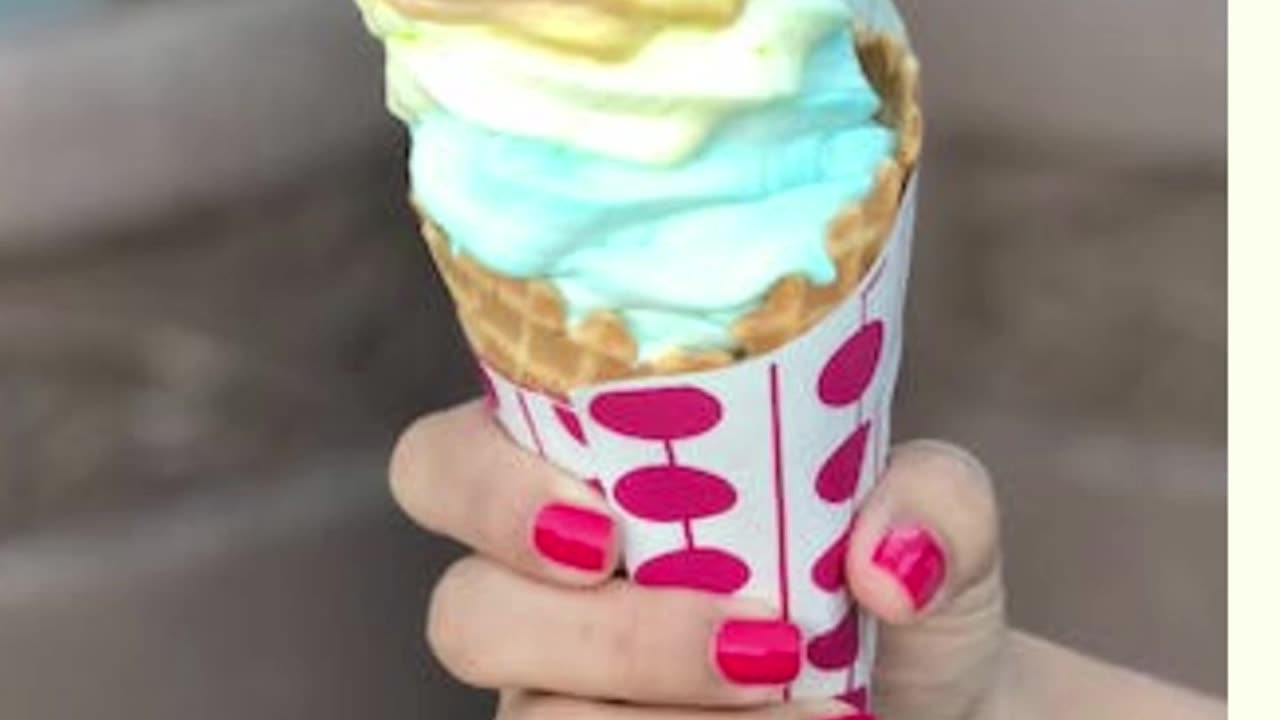 The Rainbow Cone Ice Cream | Chicago Dessert | Multiple Flavors Ice Cream