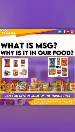 WHAT IS MSG? WHY IS IT IN OUR FOOD?