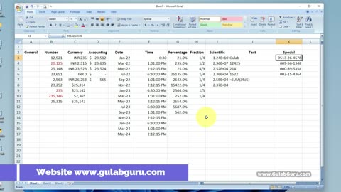 MS excel Part-4 | Excel Basic Knowledge | Excel tutorial for beginners | number format 2nd class