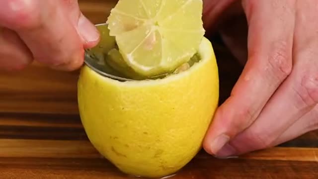 Lemon Sorbet in a Lemon