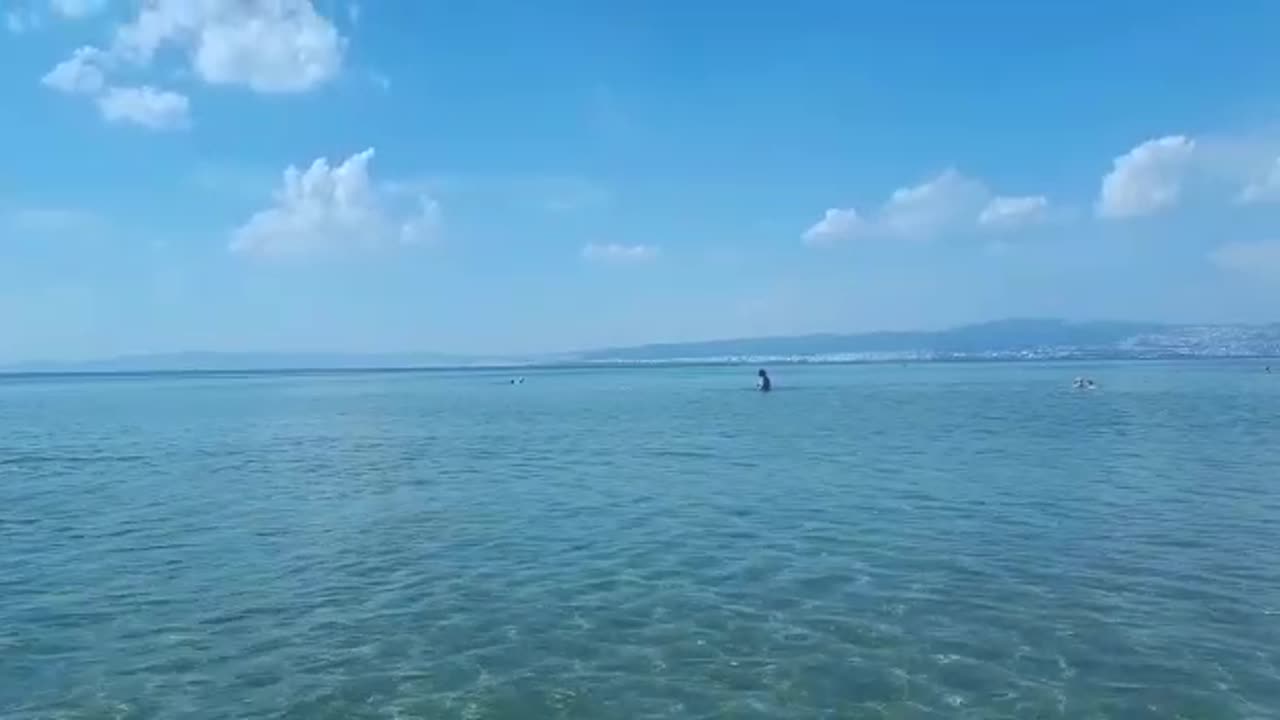 Summer Swimmimg in Thessaloniki Beach