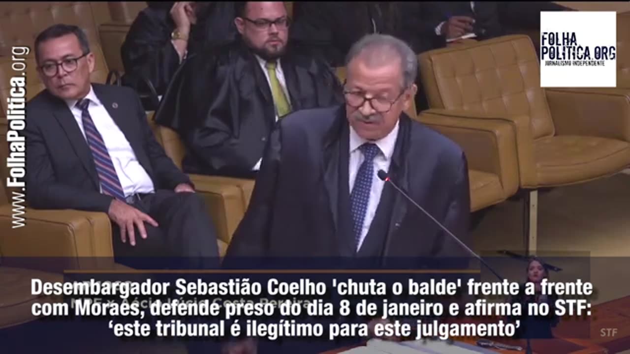 Desembargador Sebastião Coelho 'chuta o balde' frente a frente com Moraes, defende preso do dia 8..
