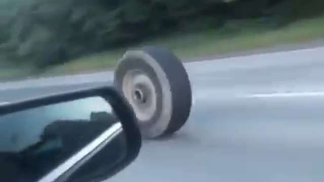 Ugly result Dump truck tire vs. Jeep