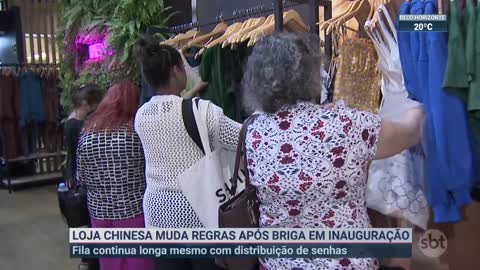 Loja chinesa muda regras após briga em inauguração | SBT Brasil (14/11/22)