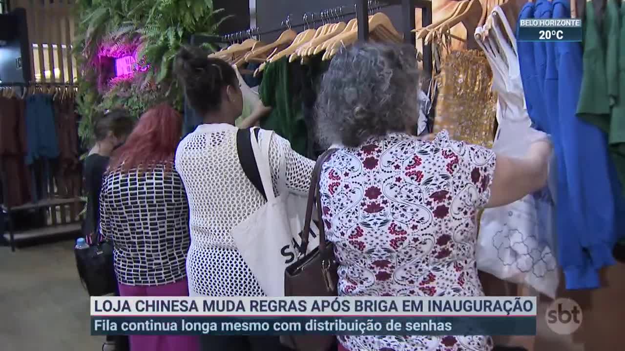 Loja chinesa muda regras após briga em inauguração | SBT Brasil (14/11/22)