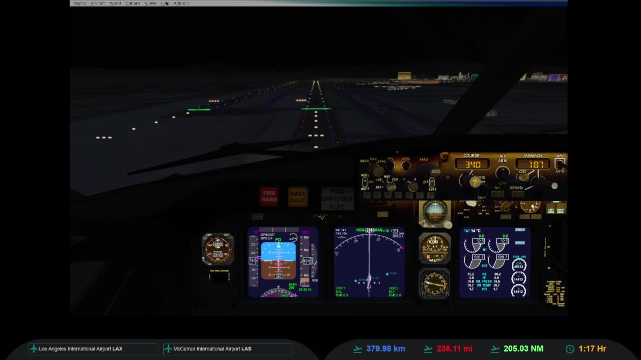 FSX Landing in Las Vegas