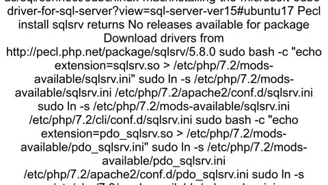 How to connect to MSSQL Server with PHP from Ubuntu 1804