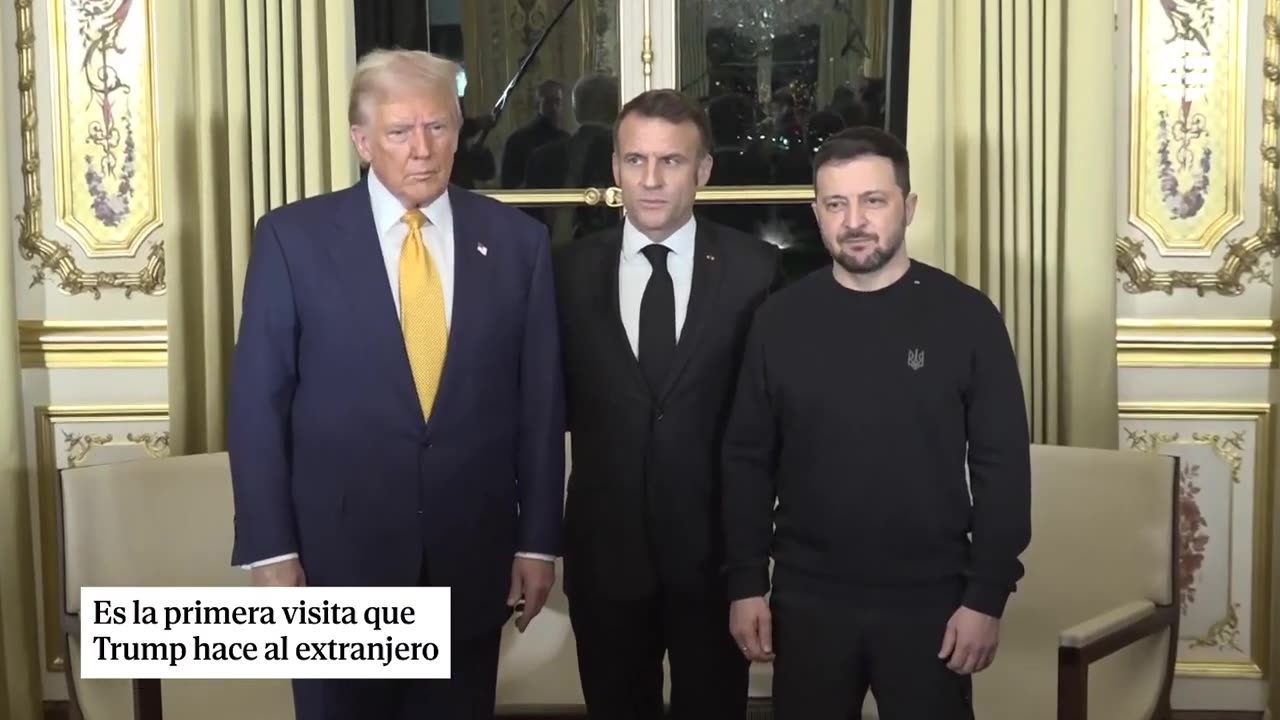 Así ha sido el encuentro entre Macron, Trump y Zelenski antes de la reapertura de Notre-Dame