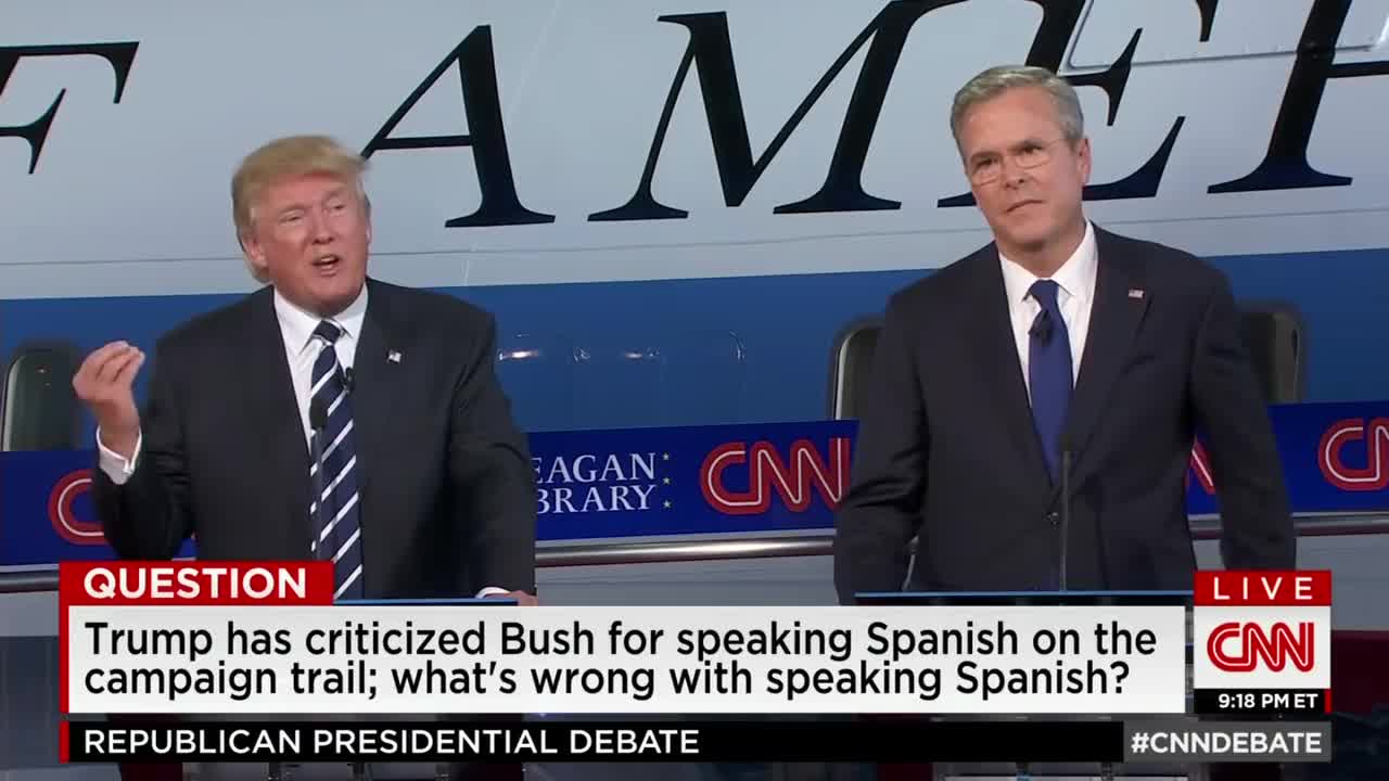 Trump_ We speak English here, not Spanish