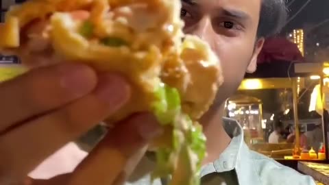 I Tried Zinger Burger at Street Food