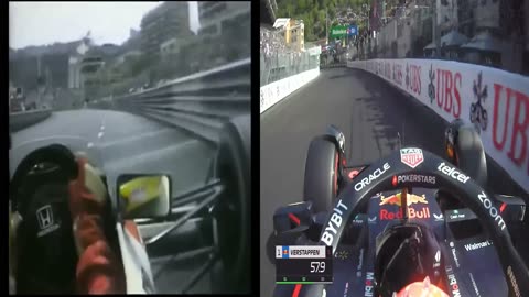 F1 Monaco Pole lap: Senna (1990) vs Verstappen (2023)