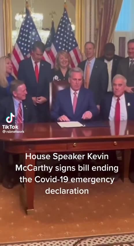 House Speaker Kevin McCarthy Signs Bill Ending the Covid-19 Emergency Declaration