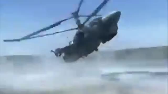 Ka-52 almost touched the water