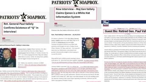 MAJOR GENERAL PAUL VALLELY SAYS Q IS A WHITE HAT MILITARY OPERATION