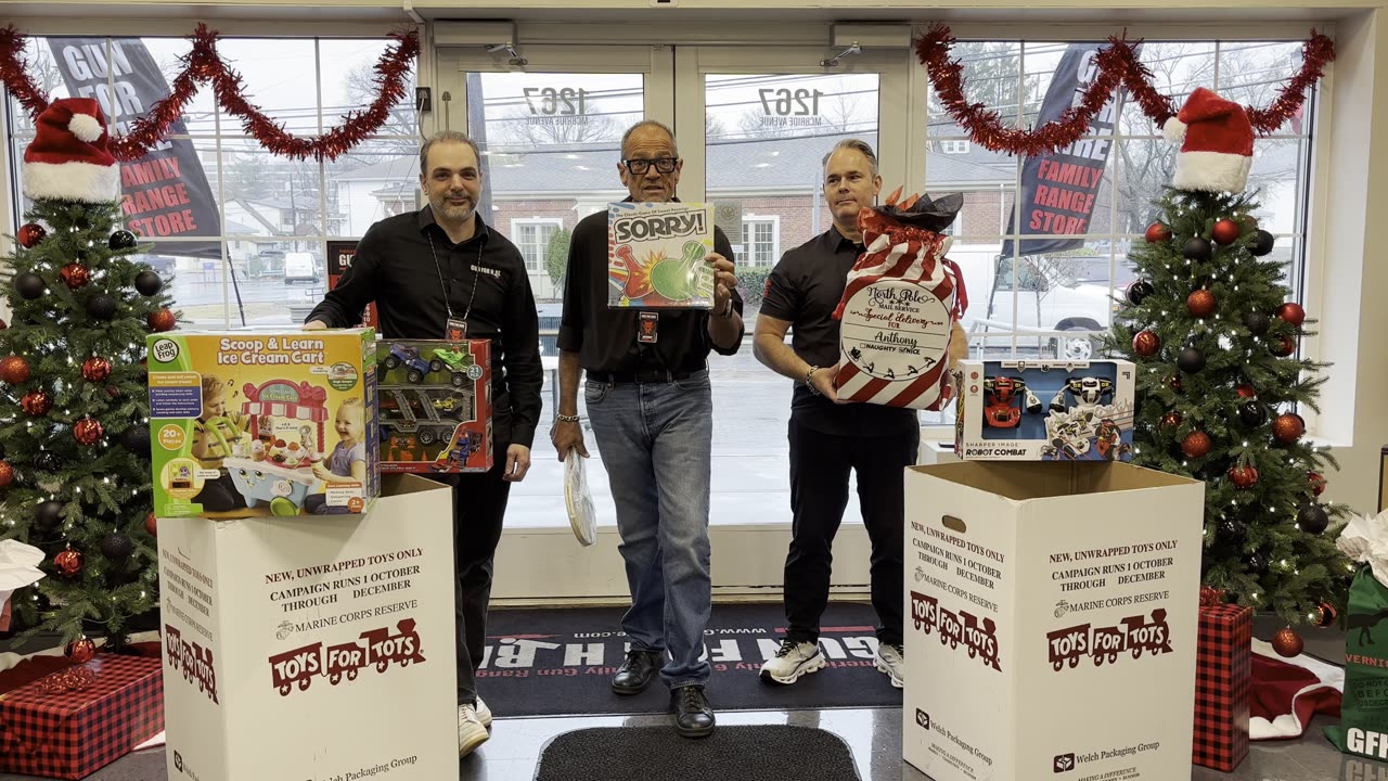 Toys For Tots Donations At Gun For Hire