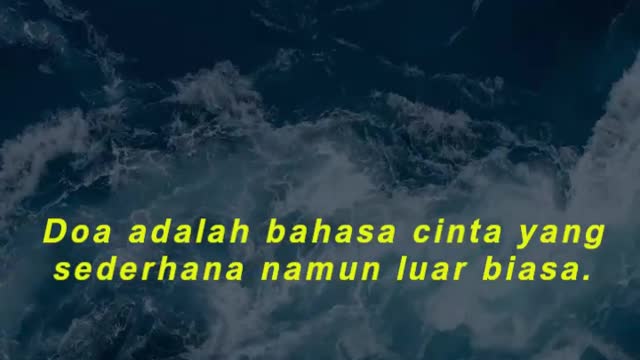 Doa adalah bahasa cinta yang sederhana namun luar biasa.