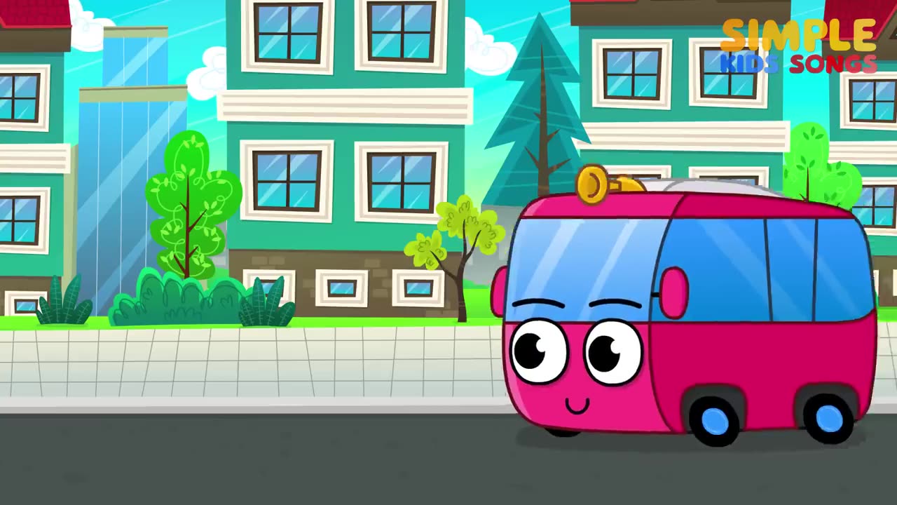 The Wheels on the Bus | Songs for Kids | Simple Kids Songs | Video Music For Kids
