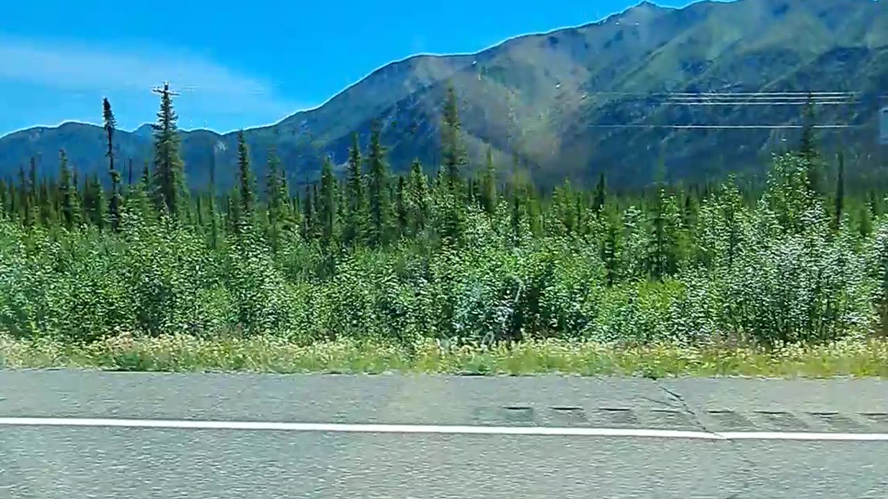 AK Mountains and wilderness and what a day to drive. July 9th, 2023