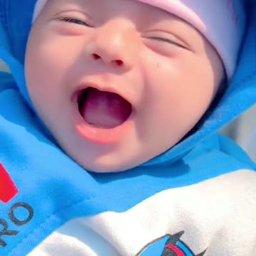 Cute baby gril smiles