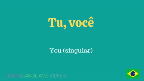 Personal Pronouns in brazilian portuguese - LEARN LANGUAGE VIDEOS