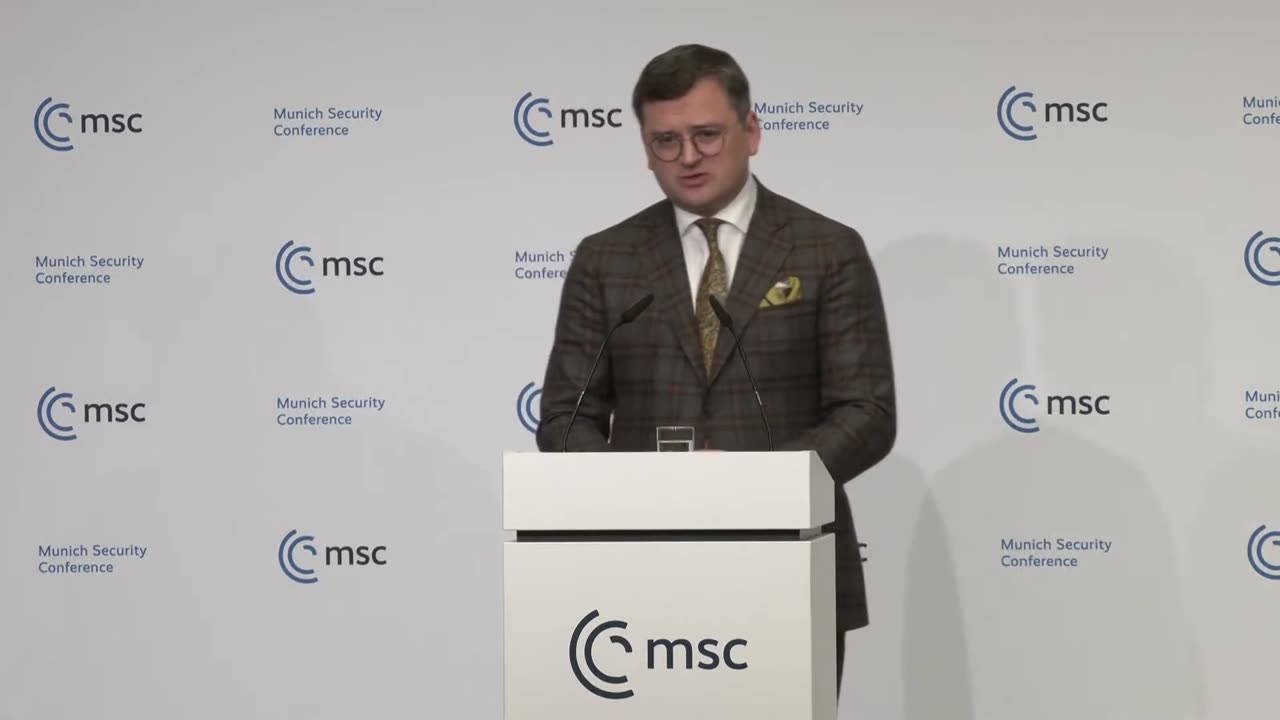 Ukrainian Foreign Minister gives statement on second day of Munich Security Conference