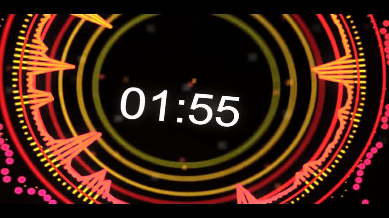 Fashion dynamic 2 minutes countdown video material