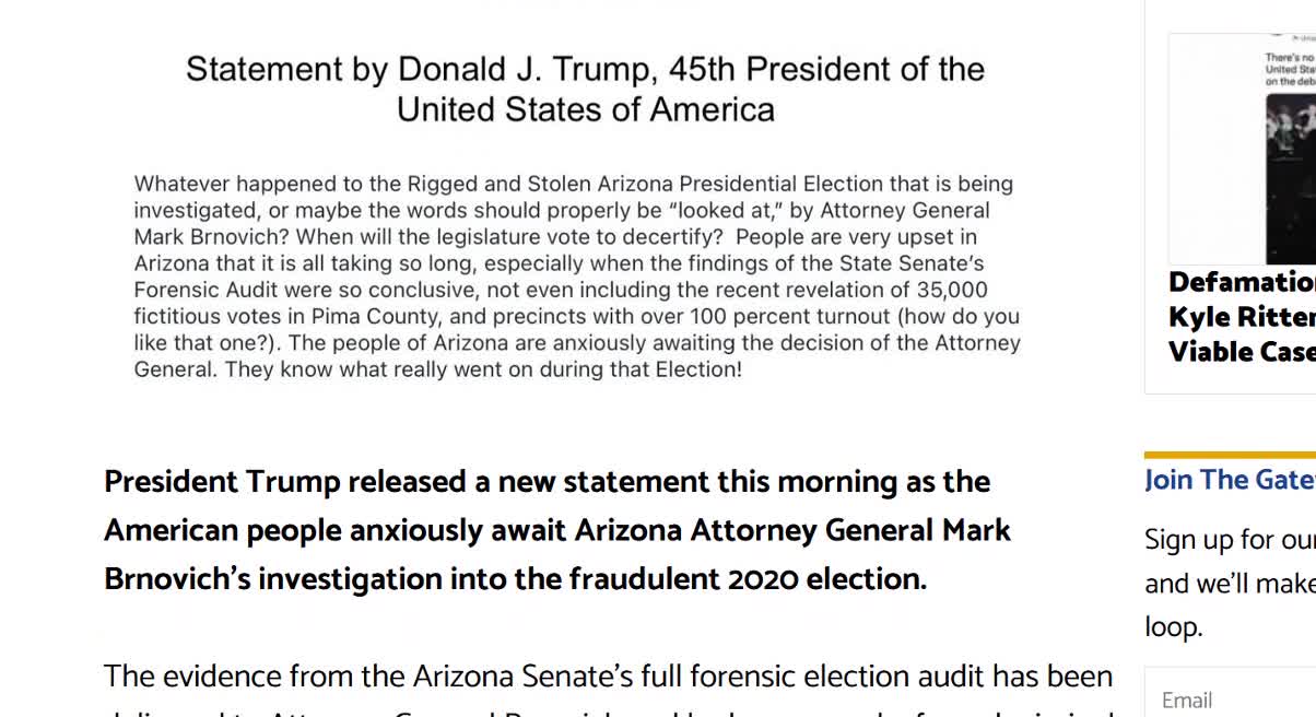 Arizona 2020 Presidential Election fraud update