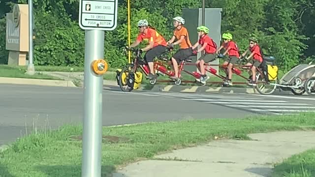 Family of Six Ride Custom Bike