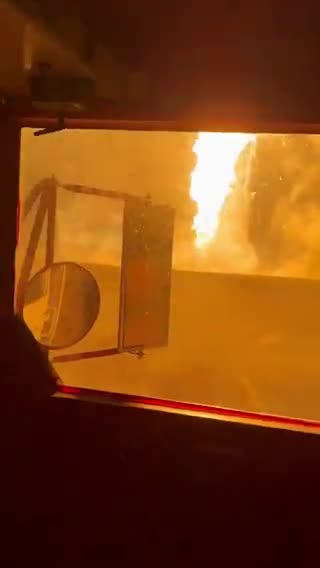 Massive inferno emerges from explosion in a gas pipeline in Beaver County, Oklahoma