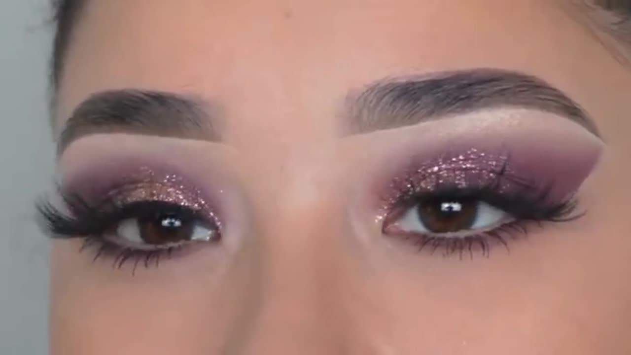 Purple Shadows with Glitter !!
