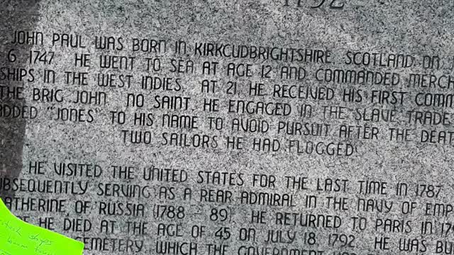 John Paul Jones, "The Father of the Navy" and a true hero. Be thankful