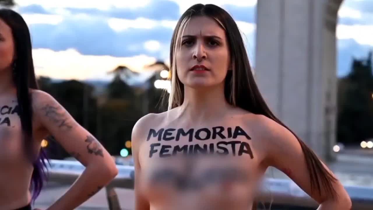 Madrid feminist activists