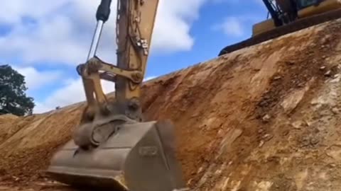 Excavator machine work